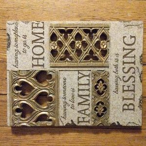 "Home" quote picture, in browns and gold